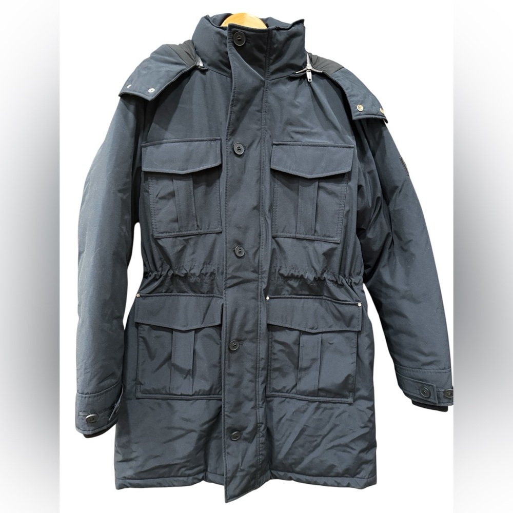 The Kooples Navy Parka Jacket | Unisex Men's Size Medium MSRP 610$